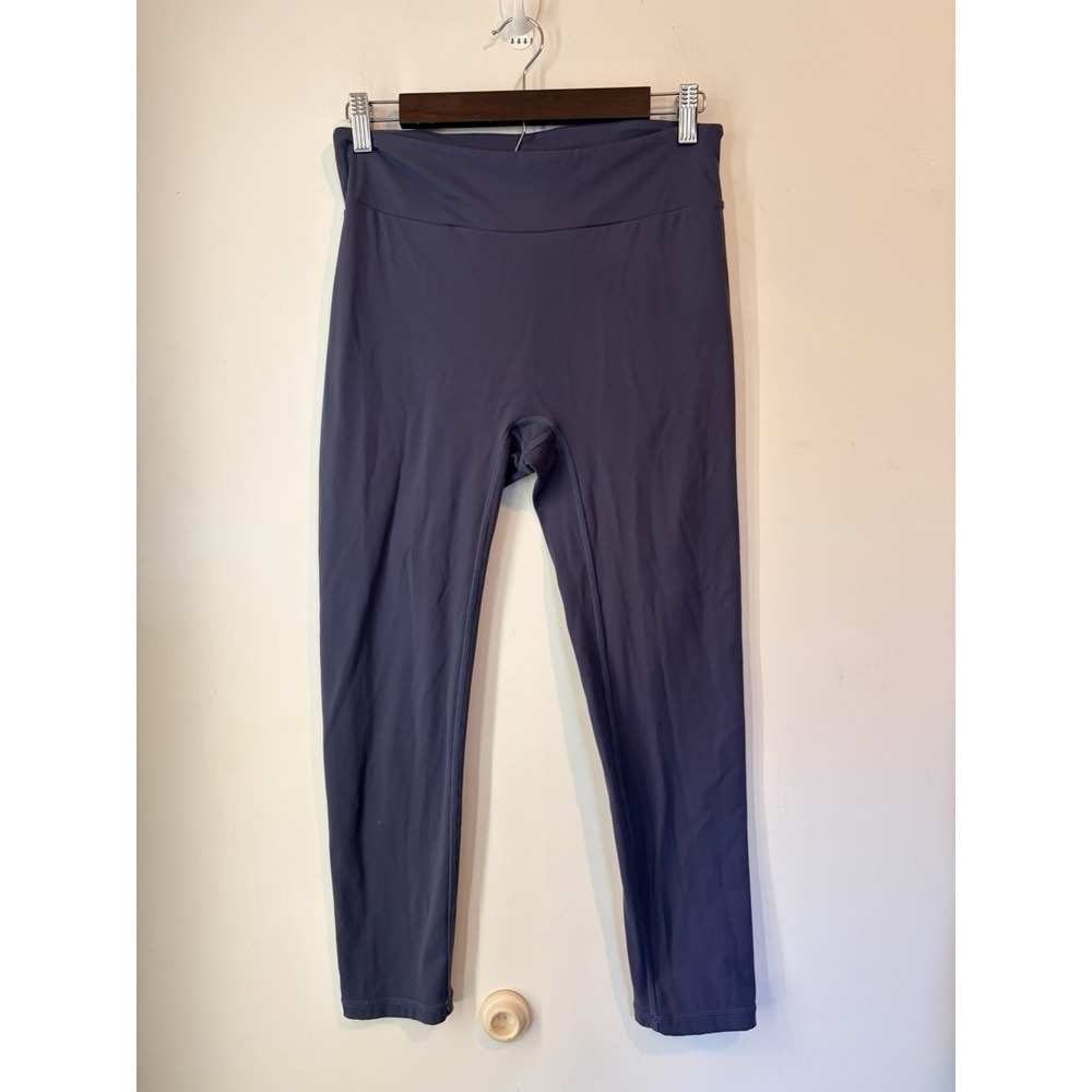 GRRRL Amanda Heather Gray/purple Crop Leggings LOT OF 2 Medium Athletic Butt Lif